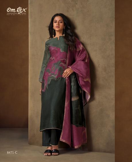 Omtex meyza printed wholesale dress materials in charminar