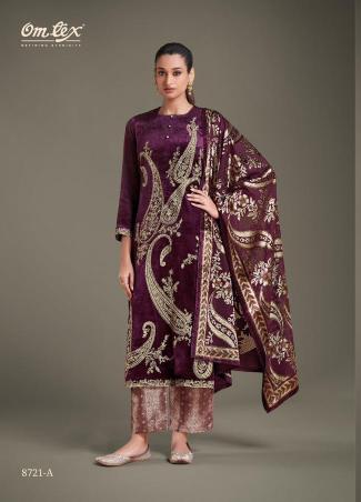 Omtex ritha 23 velvet branded dress materials wholesale in chennai