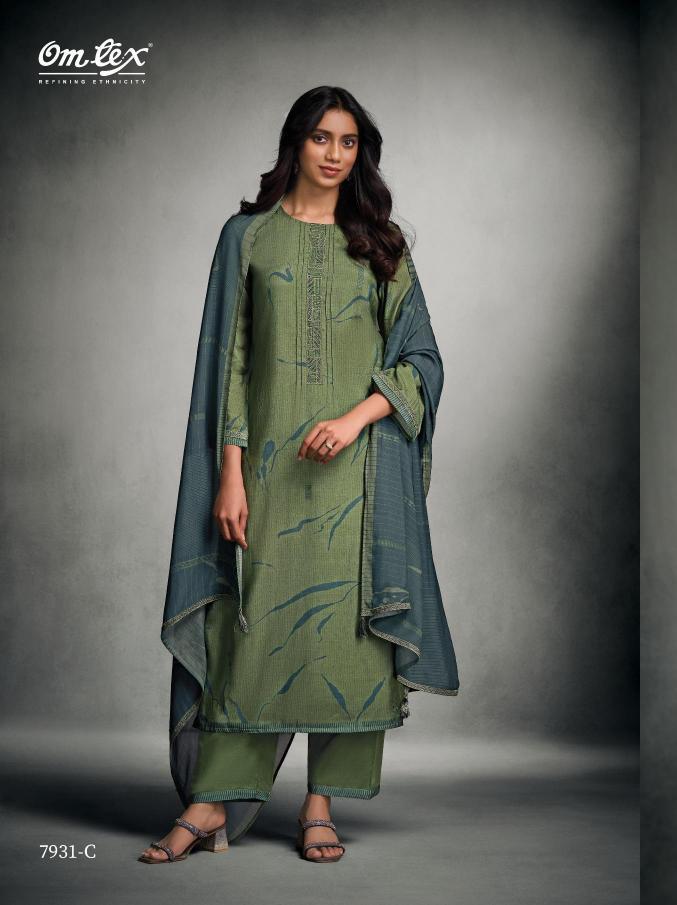 Omtex silmaya printed silk dress material wholesale