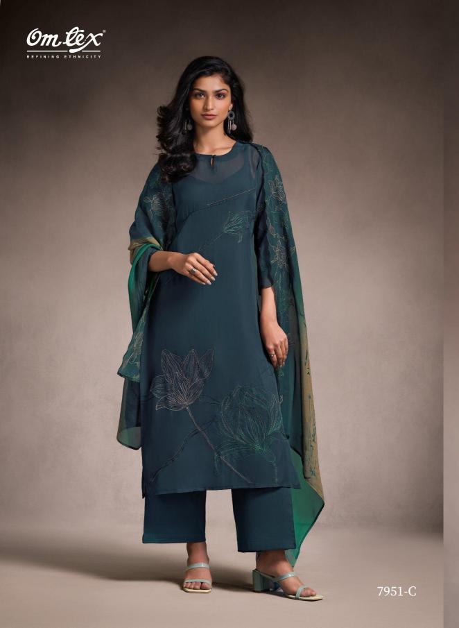 Omtex tanira printed ladies dress material wholesalers in delhi