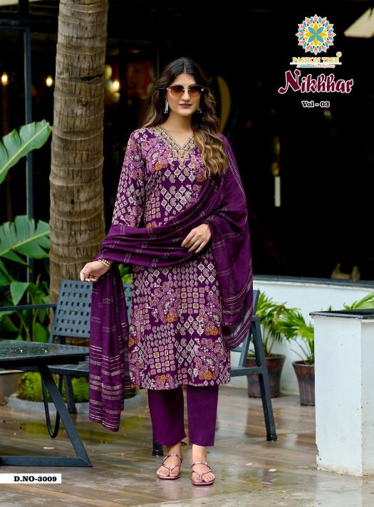 Passion tree nikhaar vol 3 straight cut best kurti wholesale market in india 