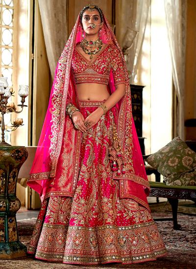 Pink Tone Silk Sequin Work Wedding Wear Lehenga choli wholesale in Delhi