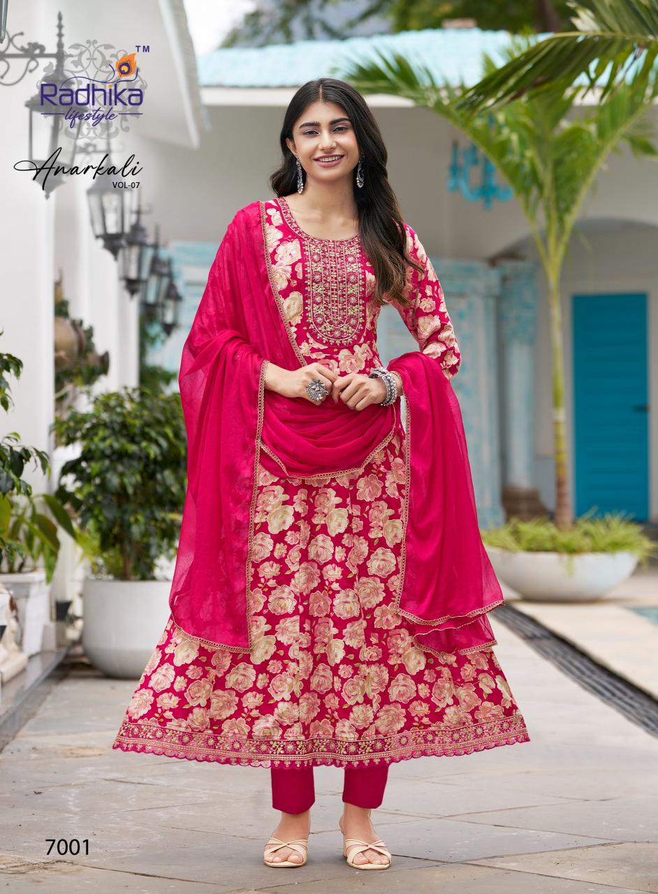 Radhika lifestyle anarkali vol 7 best designer kurtis in india