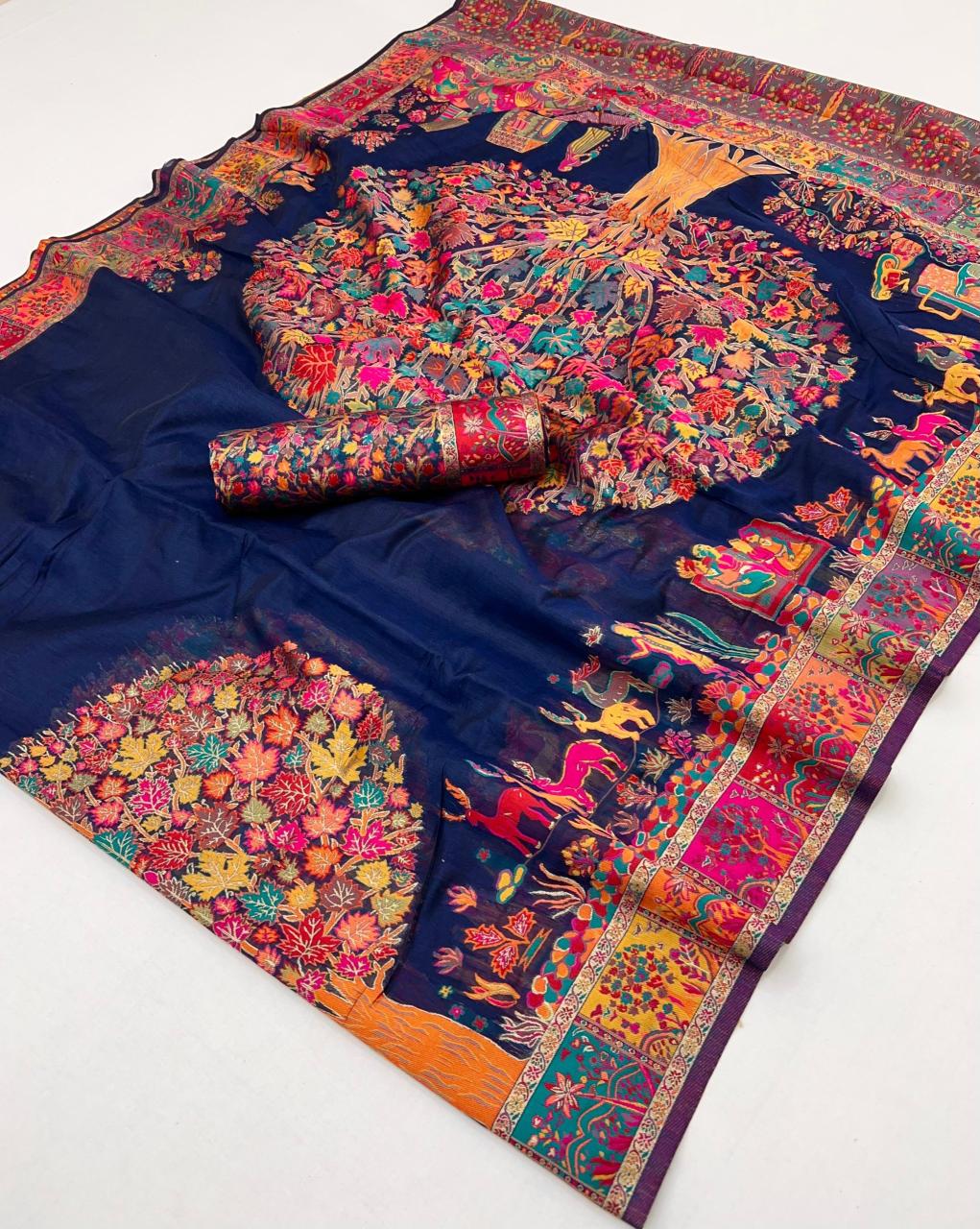 Rajtex pure kashmiri pashmina saree for wholesale