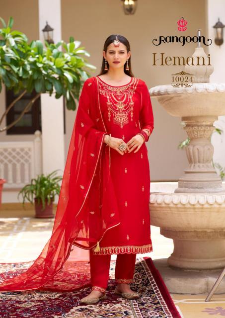 Rangoon hemani straight 3 pcs wholesale kurti for business