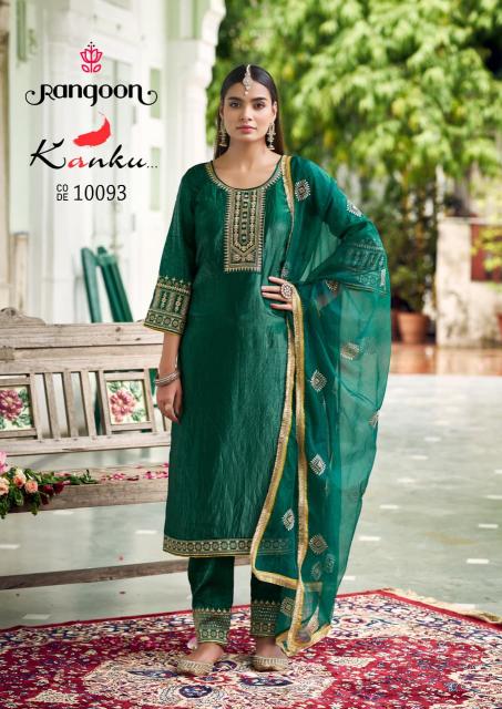 Rangoon kanku 3 pcs jaipur wholesale kurti market address