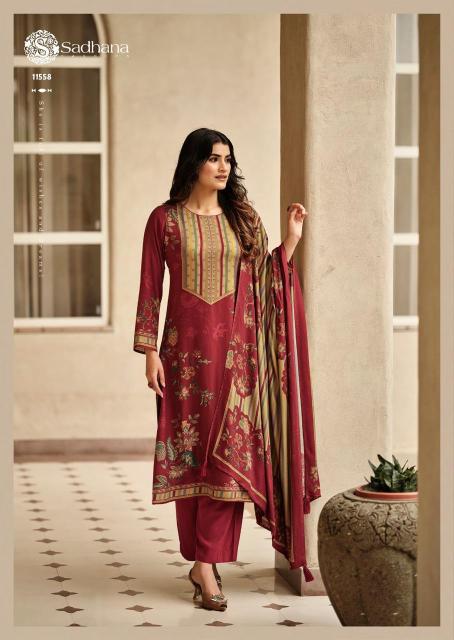 Sadhana elisha printed wholesale dress material surat gujarat
