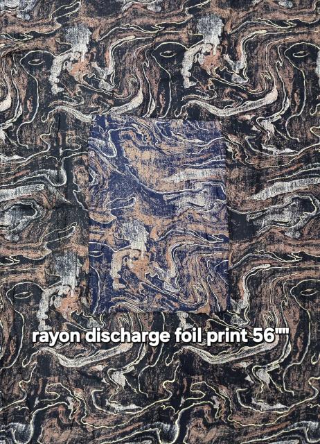 Sajni Reyon discharge foil Printed chiffon fabric in Kolkata