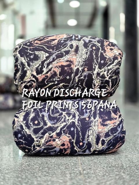 Sajni Reyon discharge foil Printed fabrics dress material in Kolkata