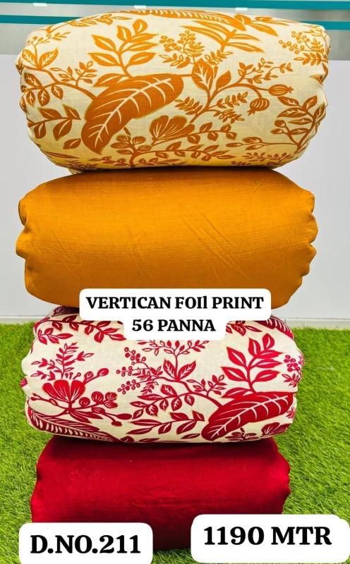 Sajni vertican foil print Fabric distribution in India