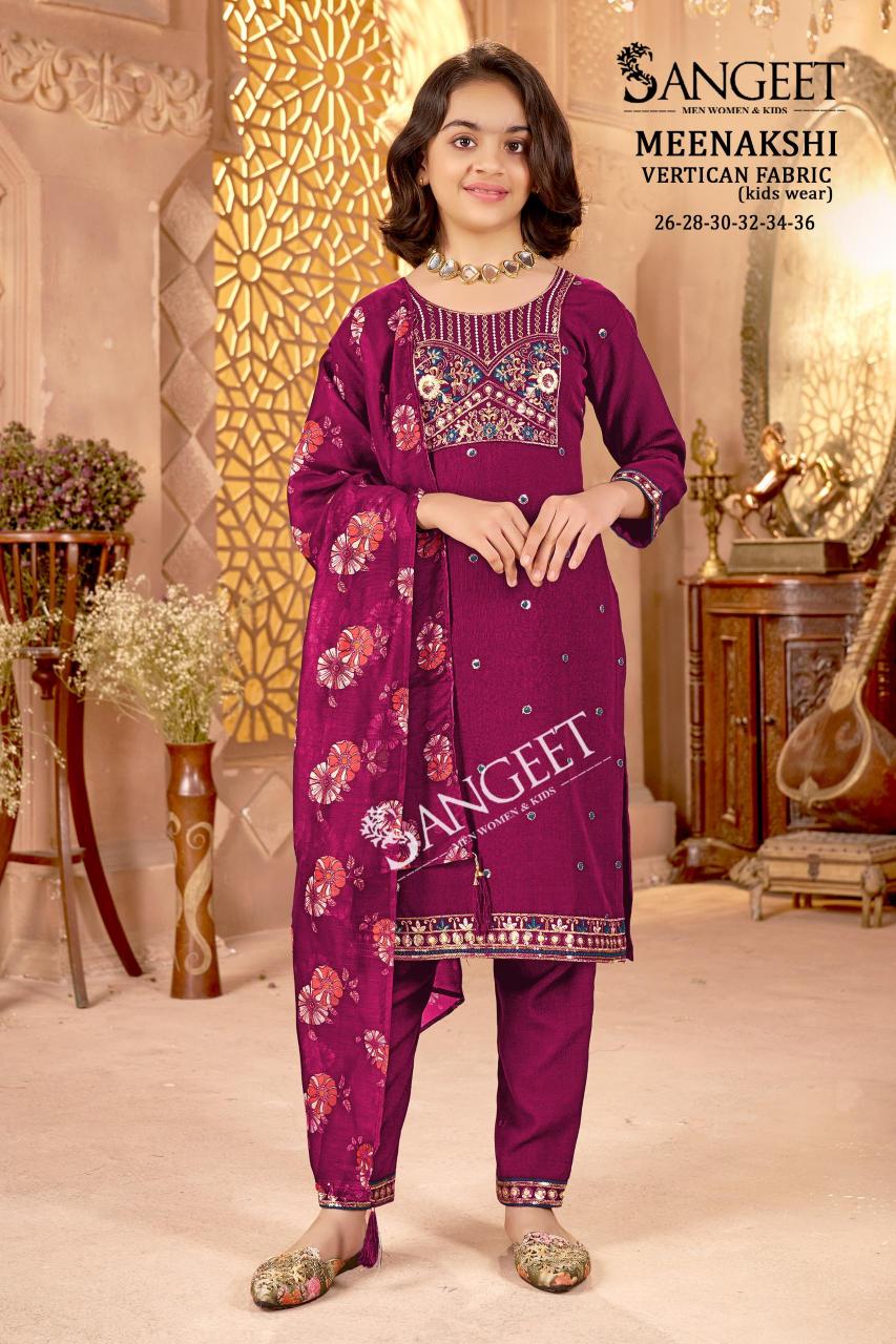 Sangeet meenakshi kids girls wear kurtis wholesale suppliers in surat