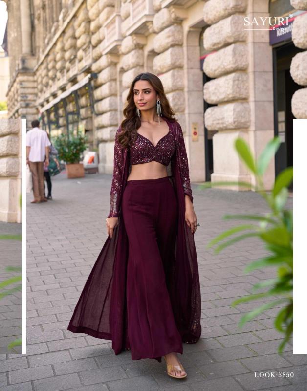 Sayuri rubal designer shrug stitched salwar suits surat wholesaler