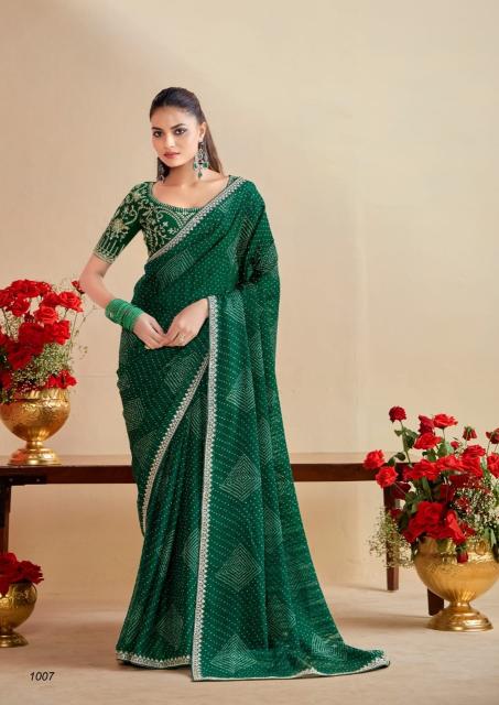 Shorya bandhaniya fancy saree price comparison with other brands
