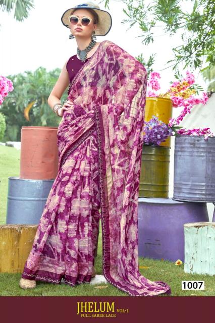 Shorya jhelum vol 1 printed saree parra design