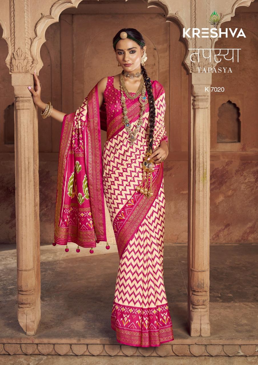 Shorya kreshva tapasya silk saree wholesaler in surat