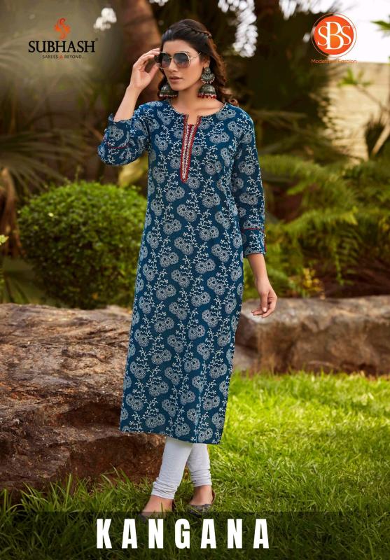 Subhash kangana cotton branded kurtis wholesale