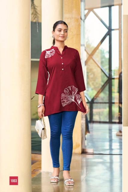 Tips & tops blossom fancy short tops kurti wholesale suppliers