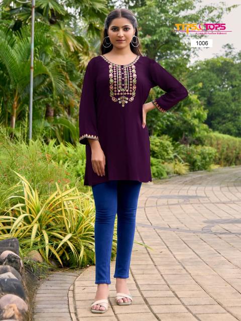 Tips & tops bubbly vol 15 fancy western short kurti wholesale price 