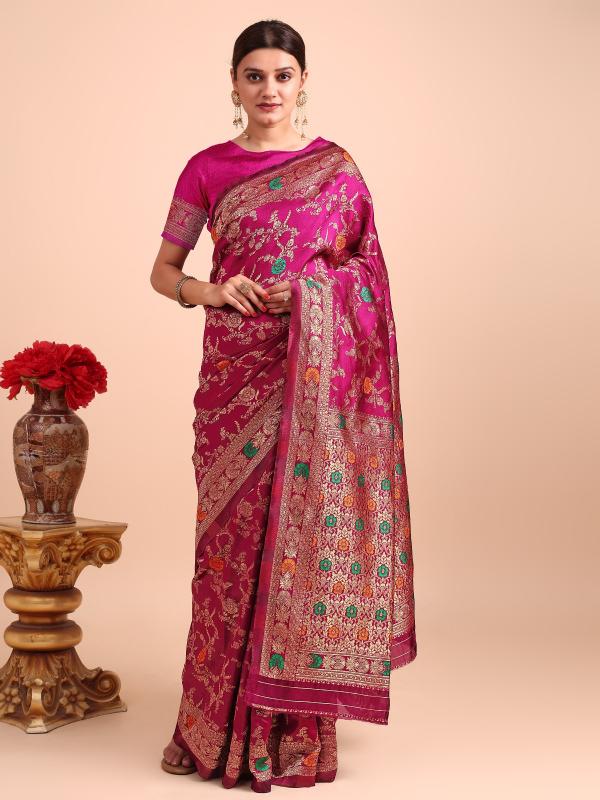 Triveni OT-04 banararsi silk saree surat wholesalers 
