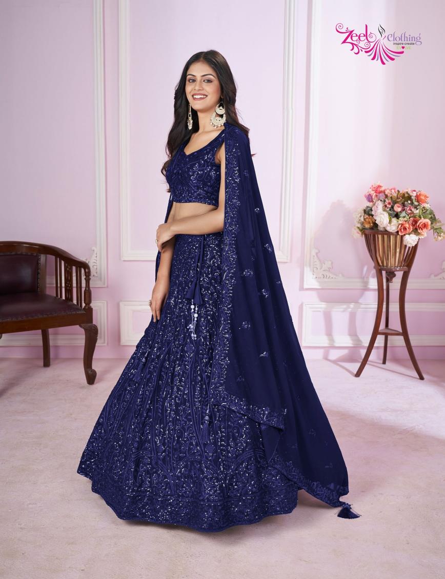 Vamika georgette Blue Lehengha choli suppliers