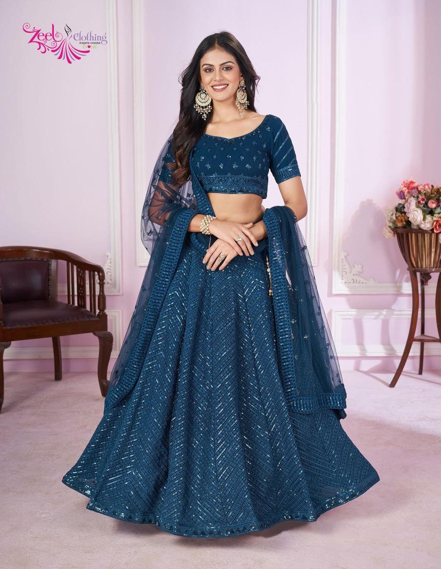 Vamika georgette Blue Lehengha choli wholesale market