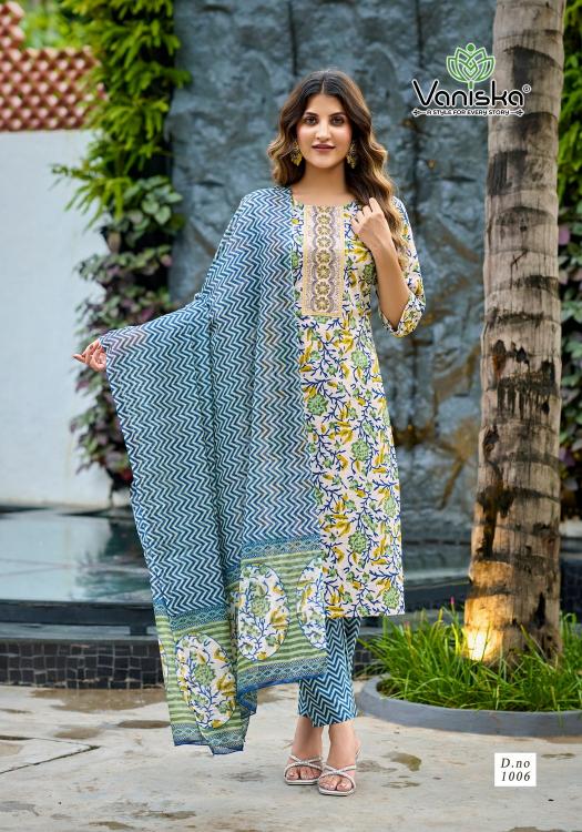 Vaniska trendy cotton vol 1 straight kurti wholesale supplier of clothes