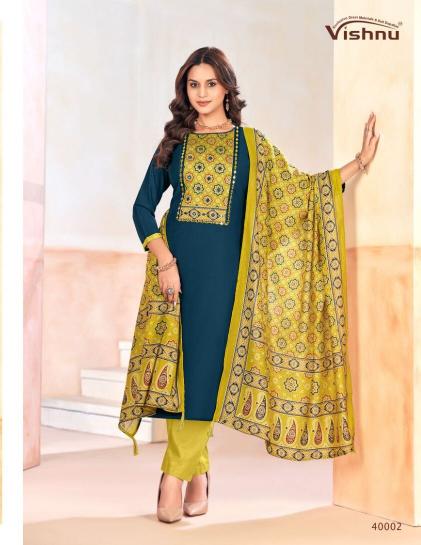Vishnu ajjrak gold vol 2 vetican dress material wholesalers in ulhasnagar