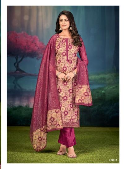 Vishnu jamdani silk patiala dress material wholesale
