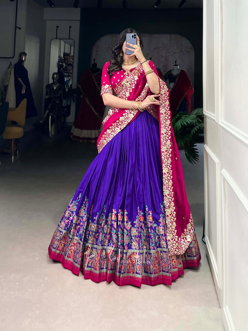 Wedding Collection Tussar Silk RBL Lehenga choli with price in Ahmedabad