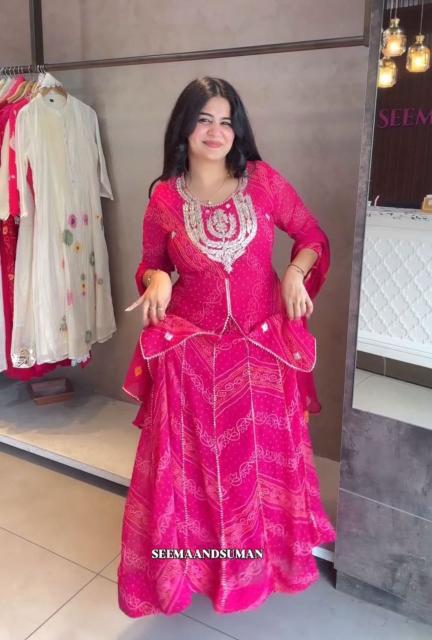 7126 Beautiful Georgette Traditional lehenga choli in Hyderabad