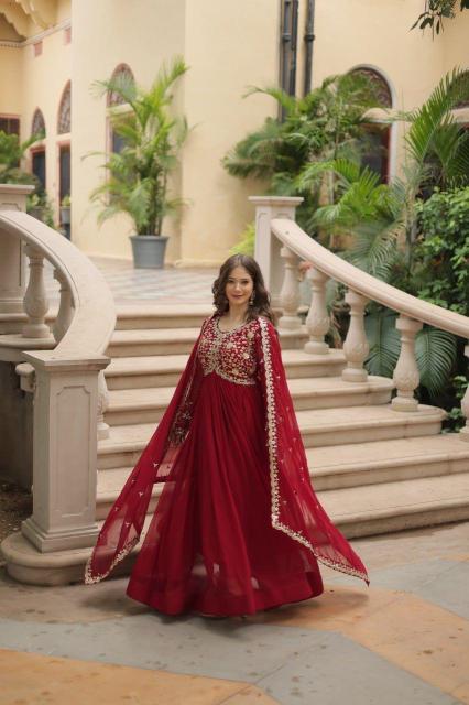 Adhya designer gown with dupatta wholesale price