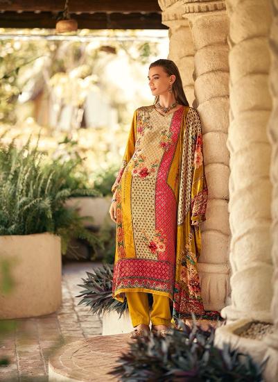 Aiqa the new vintage printed non catalog dress materials wholesaler