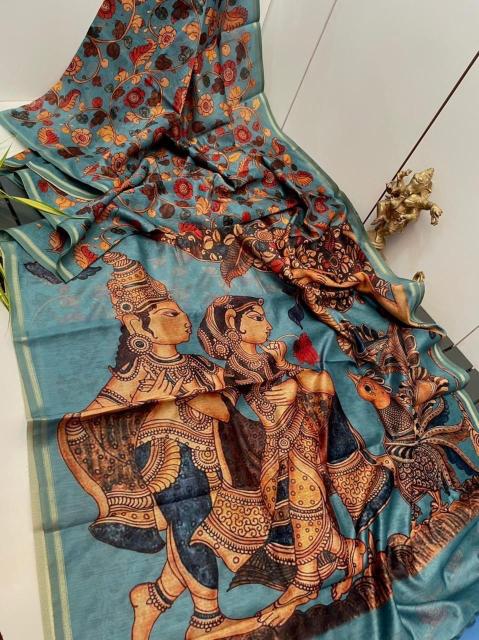Akshara linen digital print saree wholesale online 