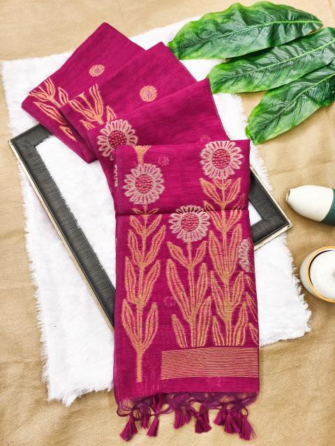 Akshara soft jute linen silk sarees resellers