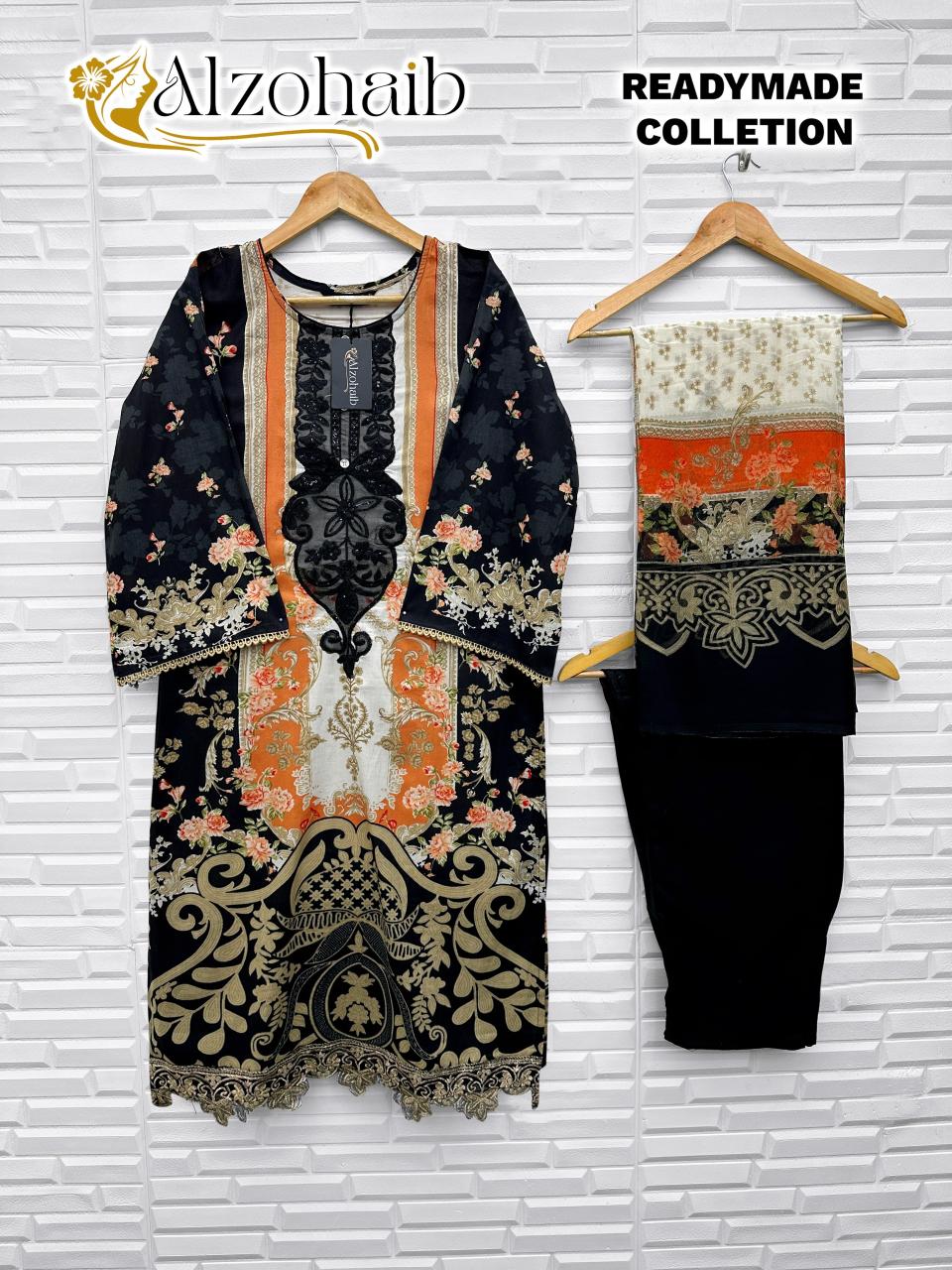 Alzohaib readymade pakistani lawn suits wholesale in hyderabad