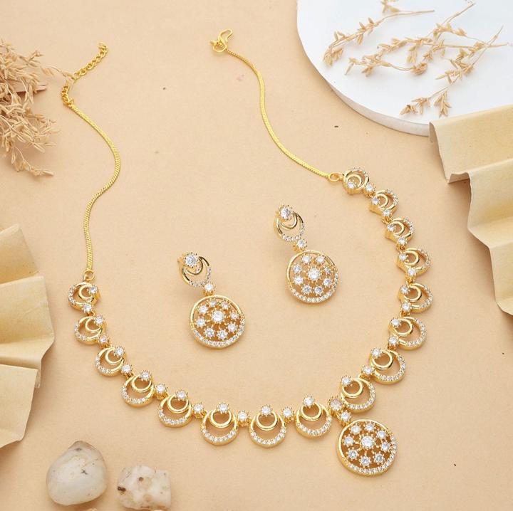 Anti tranish american diamond necklace set 943 Bollywood fashion jewelry