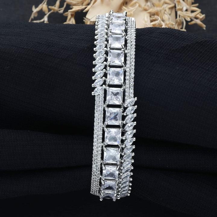 Anti tranish Silver-plated american diamond Bracelet 573 Costume fashion jewellery suppliers in Hyderabad