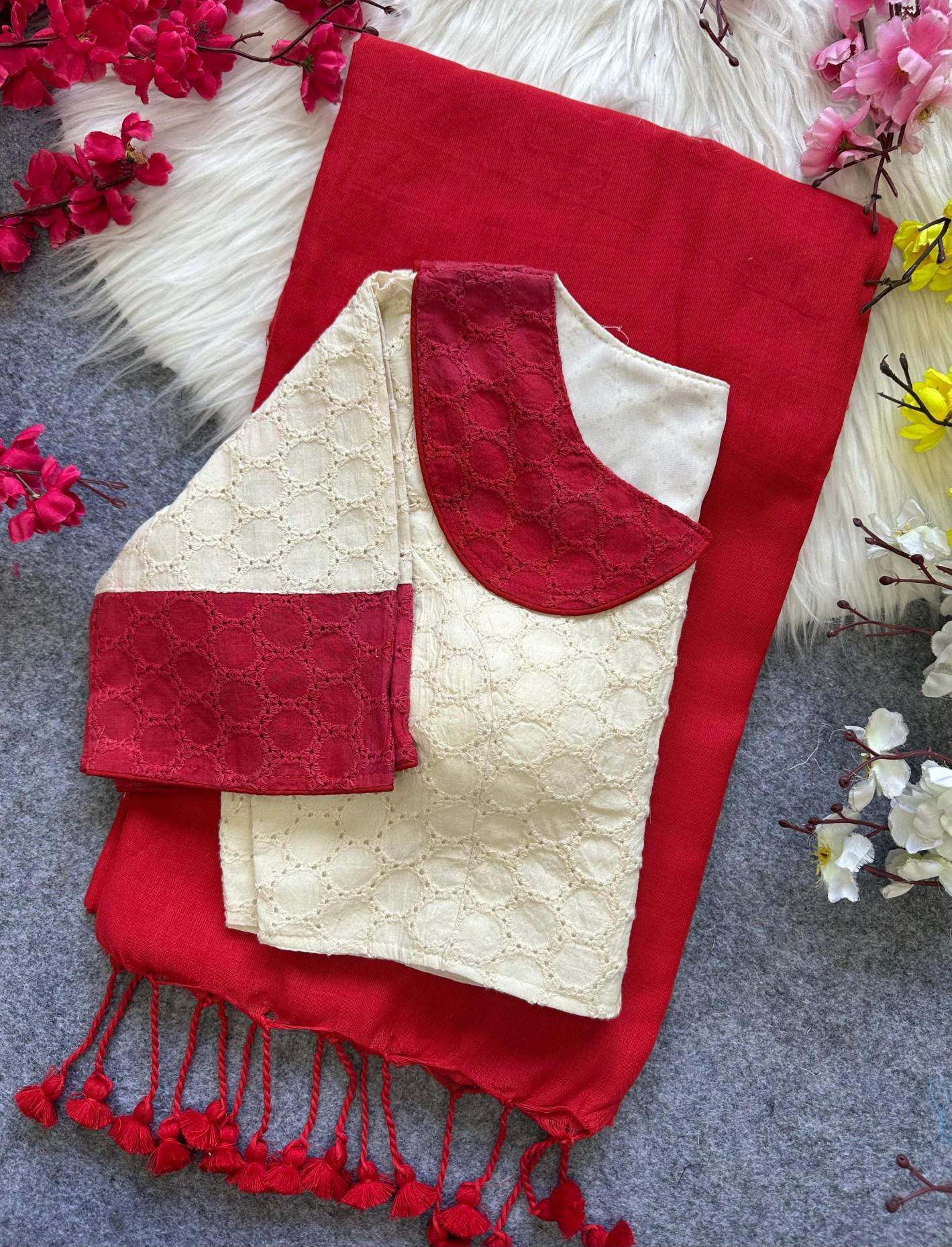 Blousewala blouse with cotton saree wholesale prices