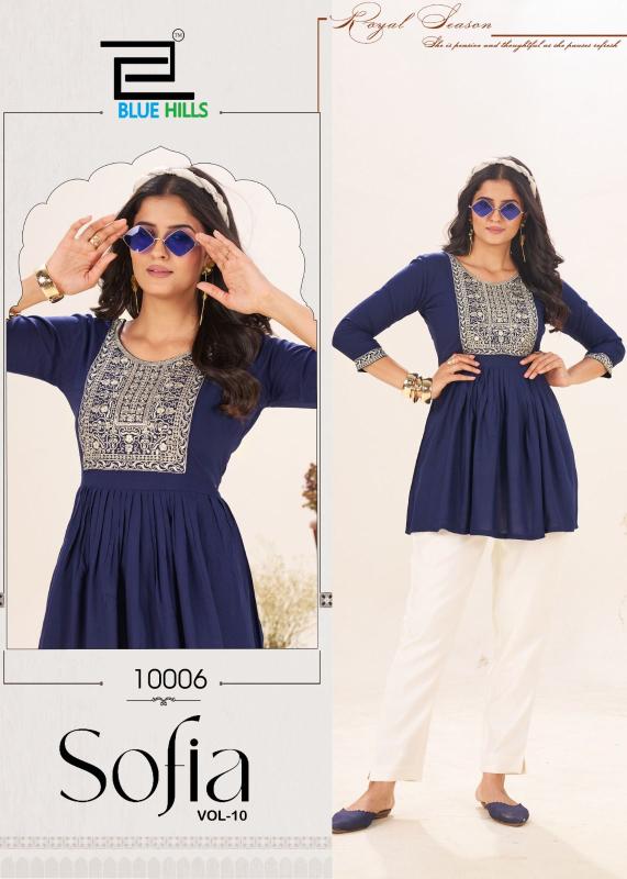 Blue Hills Sofia Vol 10 Ladies kurti exporters