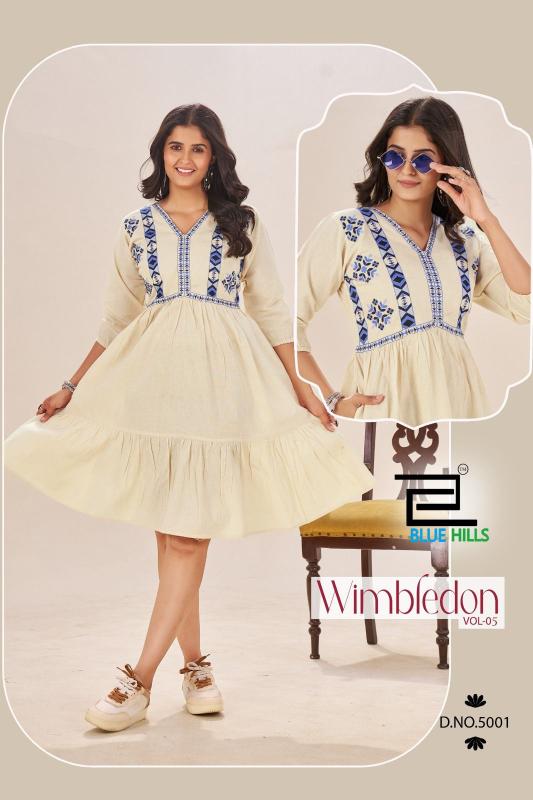 Blue hills wimbledon 5 cotton best kurti wholesaler in surat