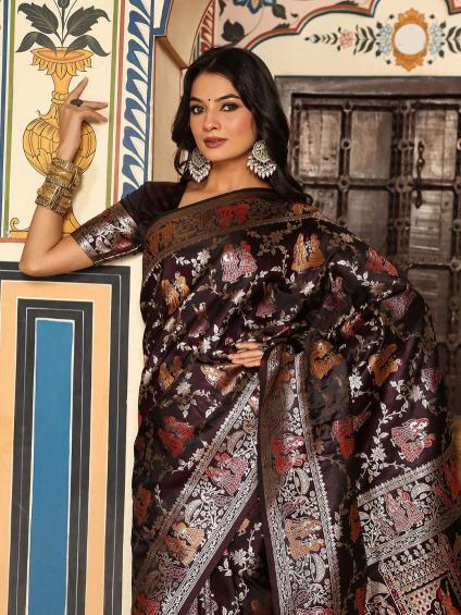 ELEGANCE VOL 3 by Astita fancy designer SILK BLEND fabric saree wholesale with Fancy latkan 