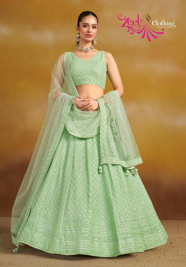 Florance Vol-2 Georgette Mint Party wear lehenga choli wholesale