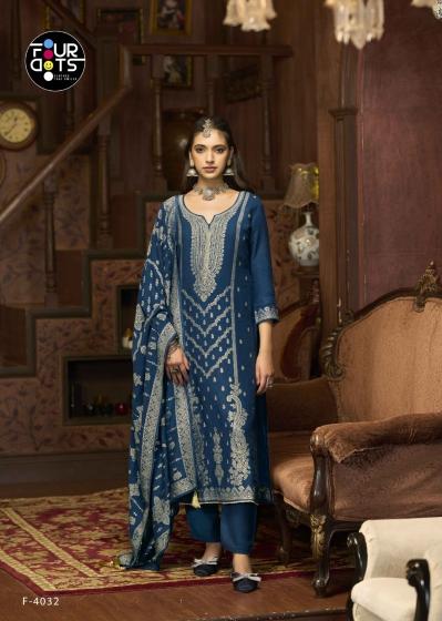 Fourdots emmie pashmina designer dress material wholesaler in mumbai