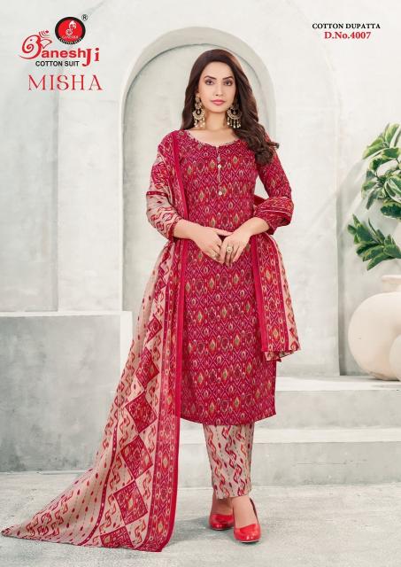 Ganeshji misha vol-4 cotton dress material low price online wholesale