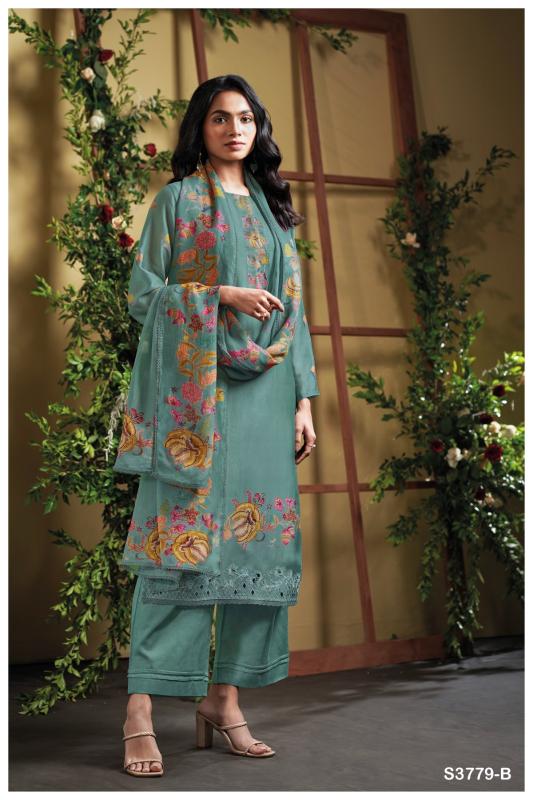 Ganga aqsa 3779 ladies dress material wholesalers pune