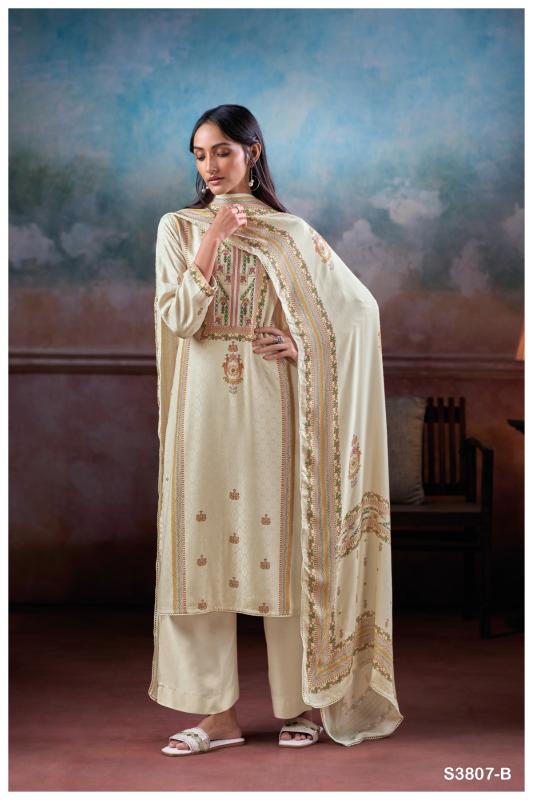 Ganga dionika 3807 pashmina designer dress materials in mumbai wholesale