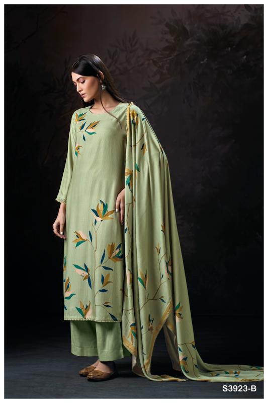 Ganga frida 3923 printed dress materials low price in india wholesale online
