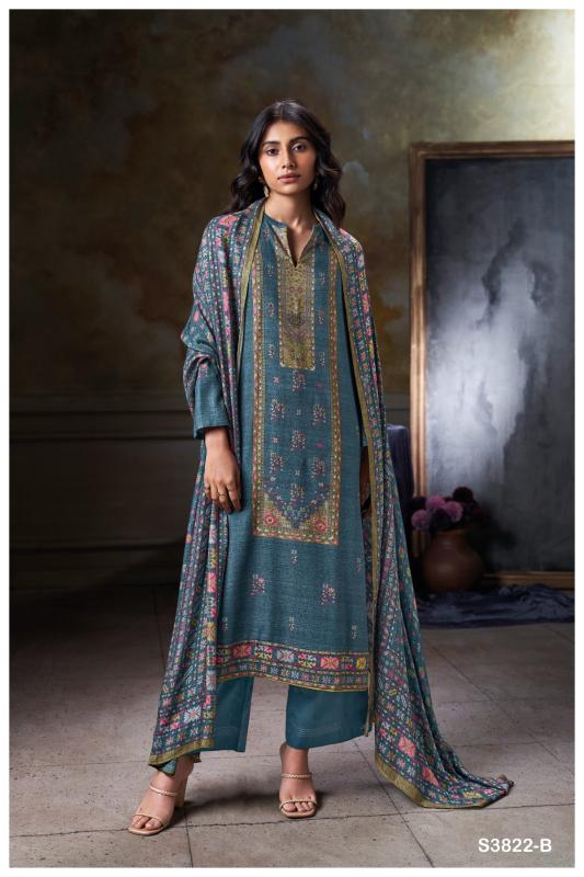 Ganga reyanshi 3822 pashmina dress material wholesale manufacturer