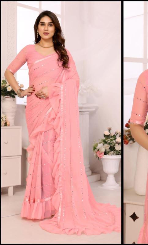 GC soft georgette art silk sarees wholesale