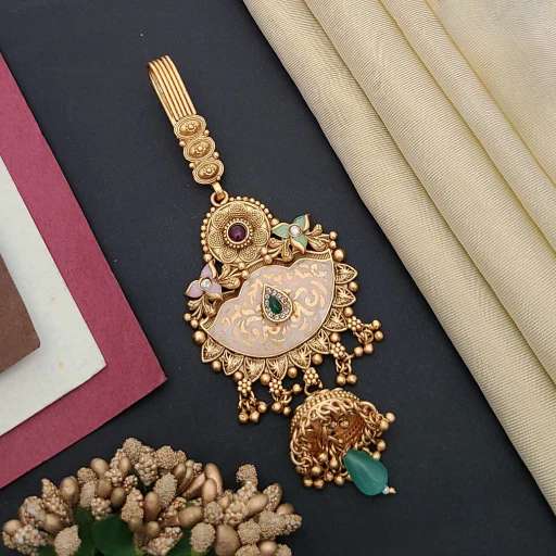 Gold Juda Q1014 Ethnic imitation jewellery suppliers in Hyderabad
